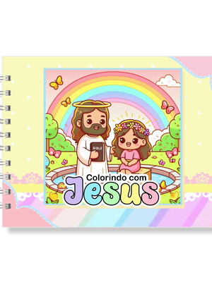 Livro de colorir cristão menina
