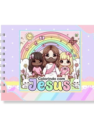 Livro de colorir cristão menina