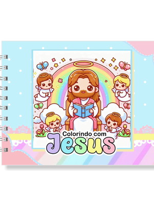Livro de colorir cristão menina