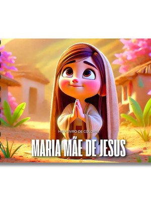 Livro de colorir maria mãe de jesus - tamanho a5
