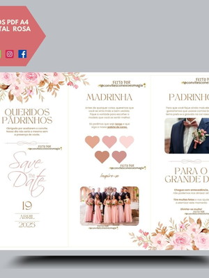 Manual padrinhos a4 rosa gold horizontal