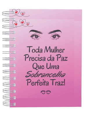 Agenda permanente personalizada design de sobrancelhas