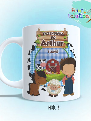Caneca personalizada 400ml - fazendinha