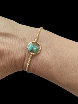 Pulseira elegance quartzo verde