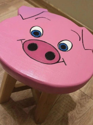 Banqueta infantil porco