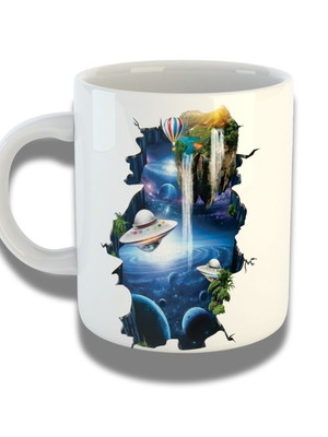 Caneca de porcelana 325ml personalizada com design 3d
