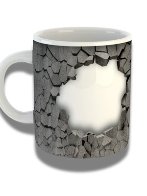 Caneca de porcelana 325ml personalizada com design 3d