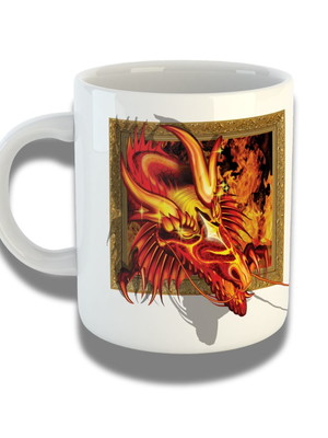 Caneca de porcelana 325ml personalizada com design 3d