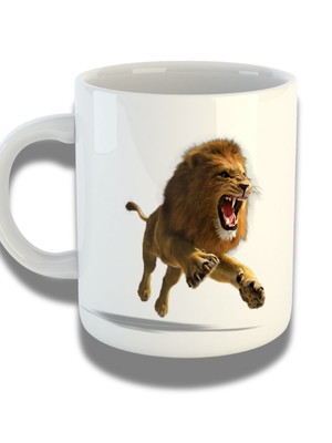 Caneca de porcelana 325ml personalizada com design 3d