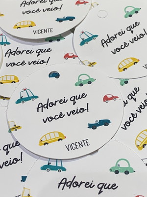 Tag personalizada carrinhos