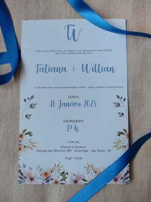 Convite envelope - floral
