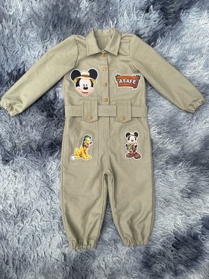 Macacão safari mickey inverno menino
