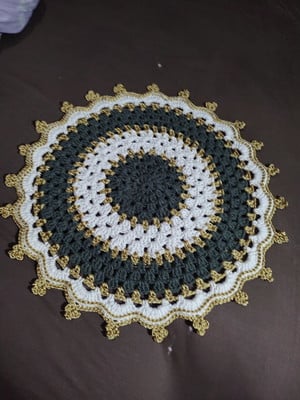 Supla crochê verde de luxo