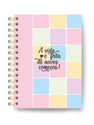 Caderno simples a5 pautado - 50 folhas