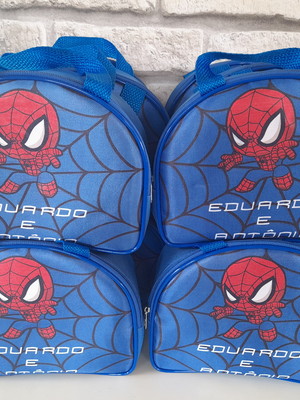 Enfeite de mesa bolsa meia lua do homem aranha
