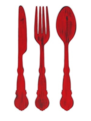Talheres gigantes mdf-decoração área gourmet