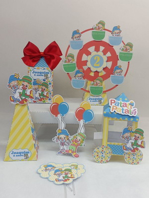Kit festa lembrancinha personalizada patati patatá 60 peças