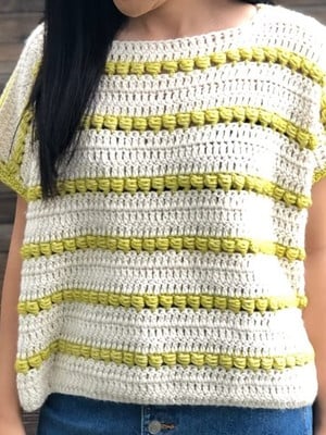 Blusa de crochê oversized