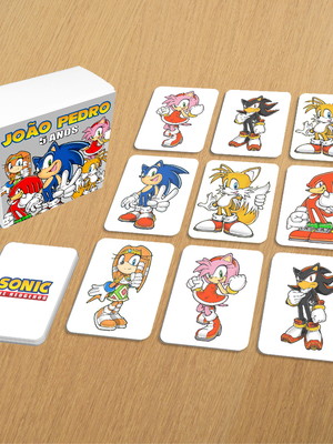 Jogo da memória sonic na caixa (6 pares / 12 cartas)