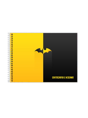 Caderno desenho batman cartografia capa dura