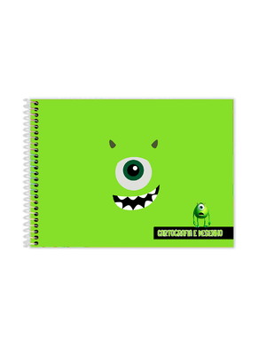 Caderno desenho mostros cartografia capa dura