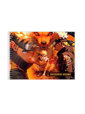 Caderno desenho naruto cartografia capa dura
