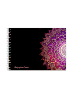 Caderno desenho mandalas cartografia capa dura