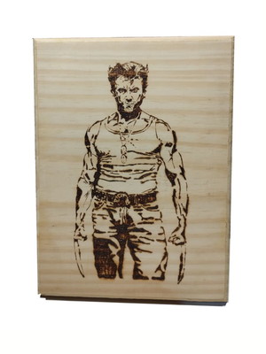 Quadro pirografia: wolverine