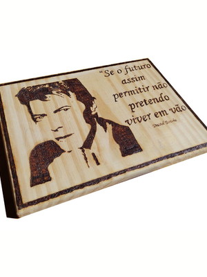 Quadro pirografado ? david bowie