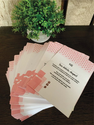 Folhetinho agradecimento sua delícia chegou! personalizado