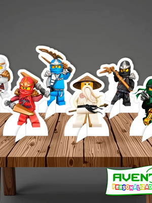 Display de mesa lego ninjago (kit com 06 display)