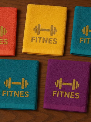 Toalha fitness, academia personalizadas kit com 80