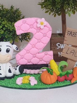Vela personalizada fazendinha
