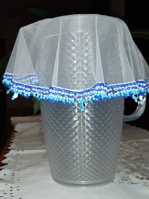 Cobre jarra e fruteira 35cm olho grego (peça unica)