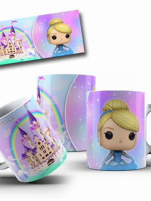 Caneca funko [princesas] presente criativo nerd/geek