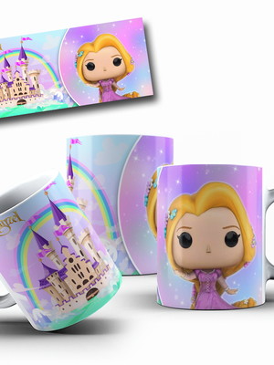 Caneca funko [princesas] presente criativo nerd/geek
