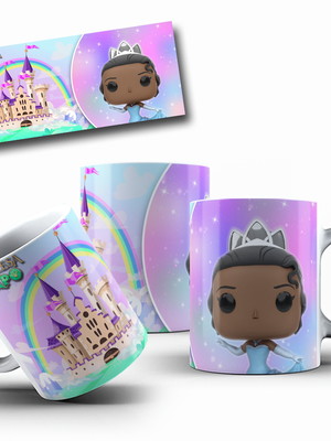 Caneca funko [princesas] presente criativo nerd/geek