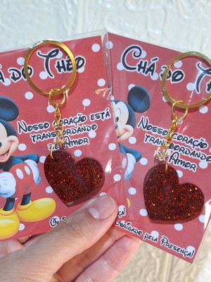20 chaveiros mickey- lembracinha chá de bebê