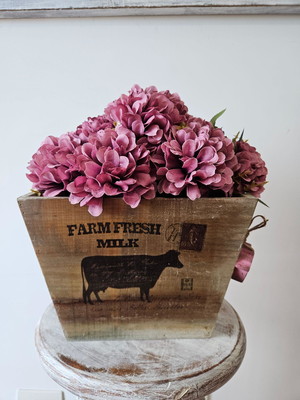 Cesto de flores farmhouse