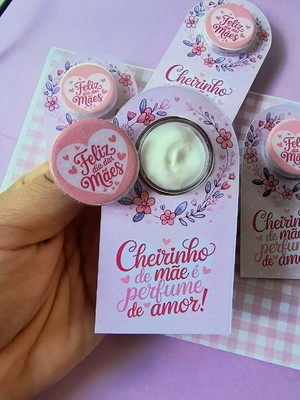 Kit cartões com mini potinho de hidratante