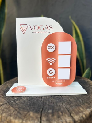 Placa de pix com tag nfc - personalizada 3