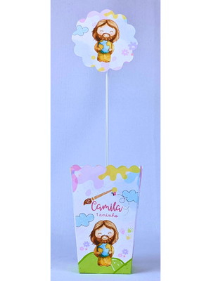 Kit 45 cachepot o maior pintor do mundo menina com apliques