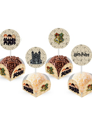 80 forminhas harry potter + 80 toper com palito harry potter