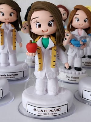 Boneca(o) profissão em biscuit - nutricionista