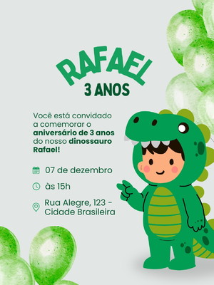 Convite dinossauro