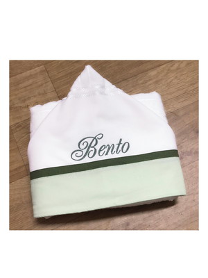 Toalha de banho para bebê personalizada verde