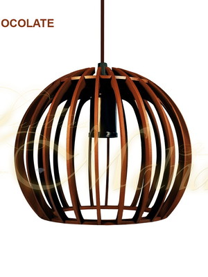 Pendente madeira bola mdf