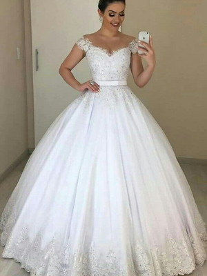 Vestido noiva princesa luxo renda longo