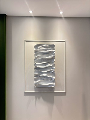 Escultura abstrata de parede