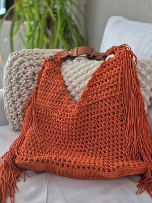 Bolsa boho franjas